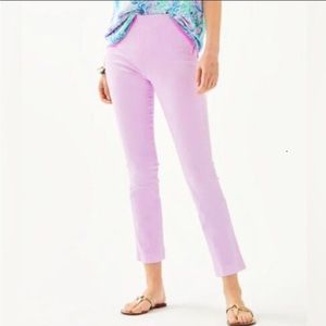 Lilly Pulitzer Women high Rise Crop Jeans Sz.8 lilac NWT Resort Wear Preppy
